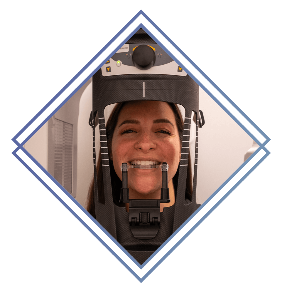patient undergoing a cbct scan for their dental treatment